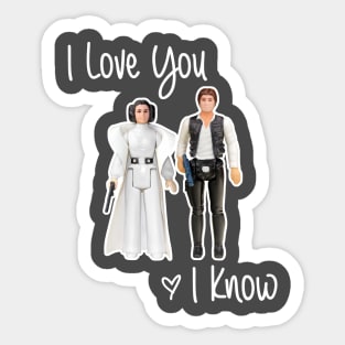 Vintage Princess and Smuggler, Dark Sticker